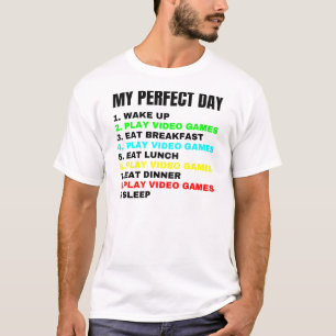 Mein perfekter Tag Play Video Games Fun Gamer Gami T-Shirt