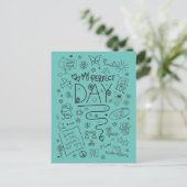 Mein perfekter Tag - positives Denken 2 Postkarte (Stehend Vorderseite)