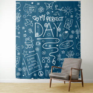 Mein perfekter Tag - positives Denken 2a Wandteppich