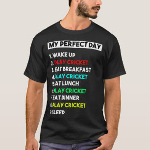 Mein perfekter Tag spielt Cricket für Männer T-Shirt