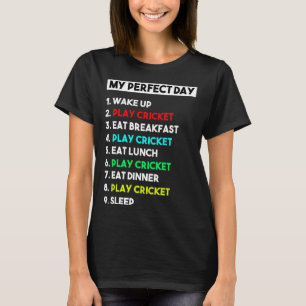 Mein perfekter Tag spielt Cricket für Männer T-Shirt