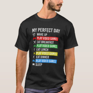 Mein perfekter Tag Videogames Gaming Gamer T-Shirt