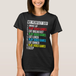 Mein perfekter Tag Videospiele Cooler Gamer T-Shirt
