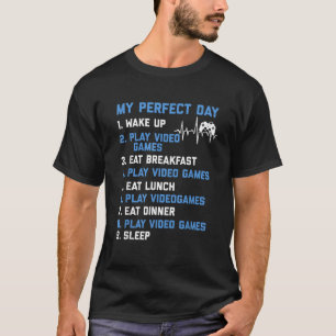 Mein perfekter Tag Videospiele Funny Gamer Gaming T-Shirt