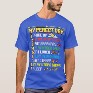 Mein perfekter Tag Videospiele Gamer Funny Gaming T-Shirt
