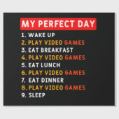 Mein perfekter Tag - Videospiele Geschenkpapier (Flach)