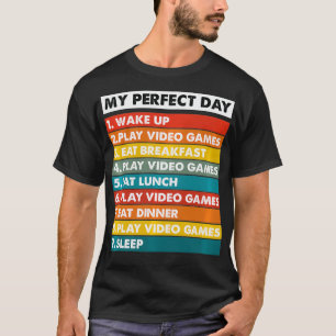 Mein perfekter Tag Videospiele Lustiger cooler Ga T-Shirt