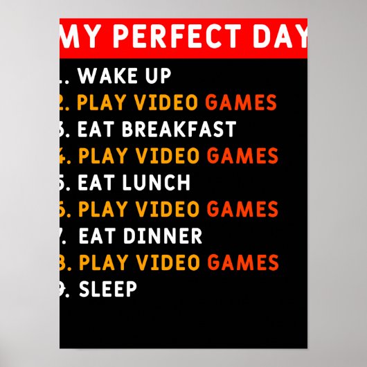 Mein perfekter Tag - Videospiele Poster (Vorne)