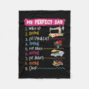 Mein perfekter Tag Weckte auf Quilting und Nähen Fleecedecke