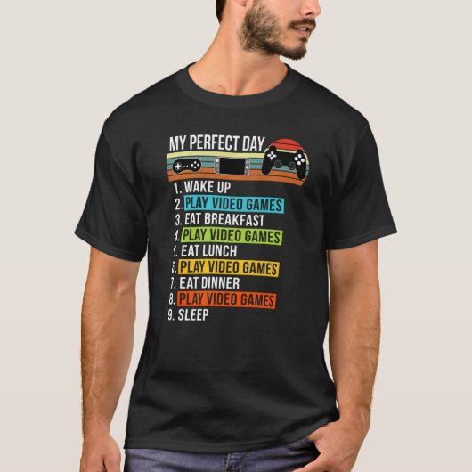 Mein perfektes Videospiel-Cool-Gamer-Retro T-Shirt (Vorderseite)