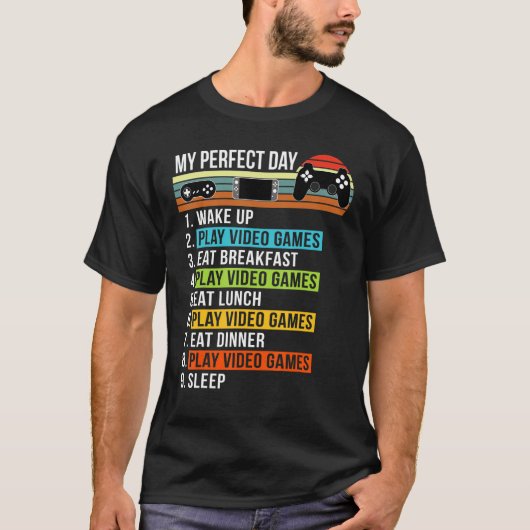 Mein perfektes Videospiel-Cool-Gamer-Retro T-Shirt (Vorderseite)