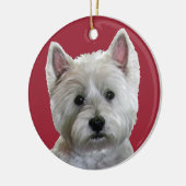 MEIN PERFEKTES WESTIE KERAMIK ORNAMENT (Links)