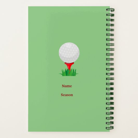 Mein Personal Golf Game Notebook Notizblock (Rückseite)