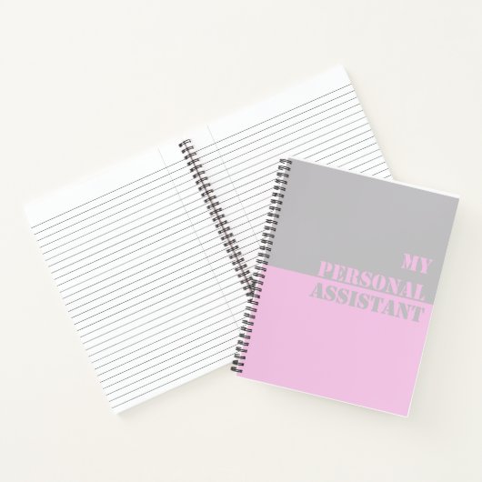 Mein persönlicher Assistent Slogan Spiral Notepad Notizblock (Innenseite)