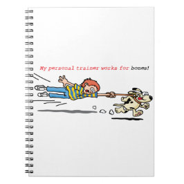Mein persönlicher Trainer arbeitet für Knochen Notizblock