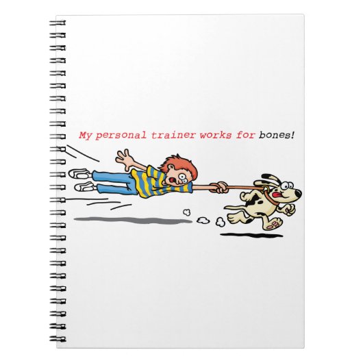 Mein persönlicher Trainer arbeitet für Knochen Notizblock (Vorderseite)