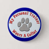 Mein persönlicher Trainer trägt einen Kragen Button (Vorderseite)