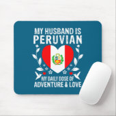 Mein peruanischer Ehemann Peru-Flagge Design Mousepad (Mit Mouse)