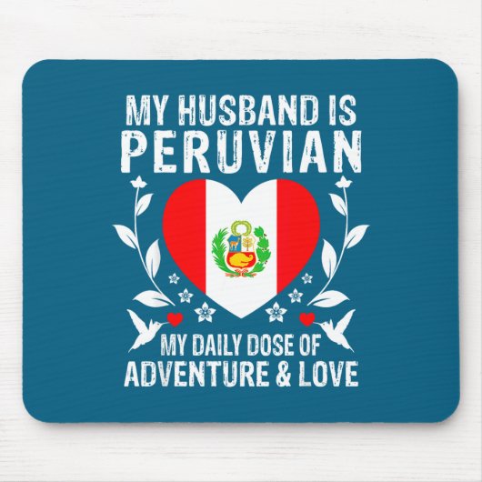 Mein peruanischer Ehemann Peru-Flagge Design Mousepad (Vorne)