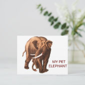 MEIN PET ELEPHANT POSTKARTE (Stehend Vorderseite)