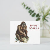 MEIN PET GORILLA POSTKARTE (Stehend Vorderseite)