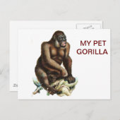 MEIN PET GORILLA POSTKARTE (Vorne/Hinten)