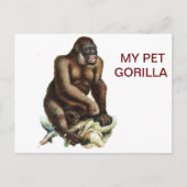 MEIN PET GORILLA POSTKARTE (Vorderseite)