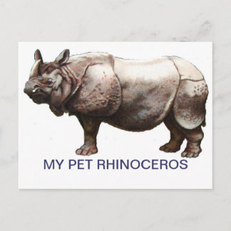 MEIN PET RHINOCEROS POSTKARTE