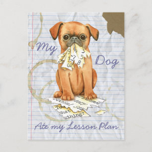 Mein Petit Brabancon Ate Mein Lektionsplan Postkarte