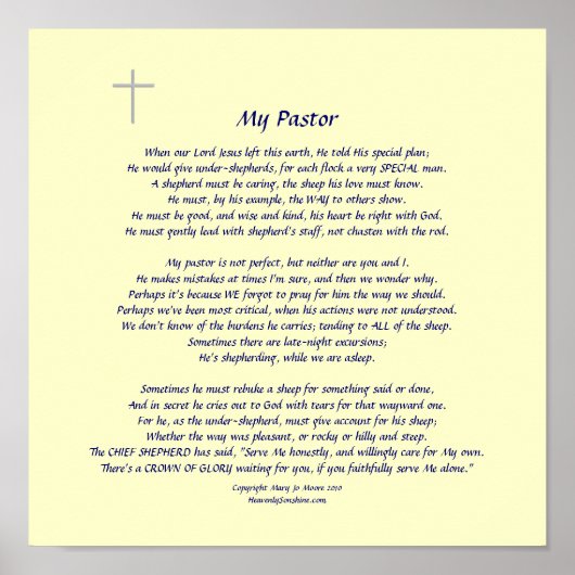 Mein Pfarrer Poster (Vorne)