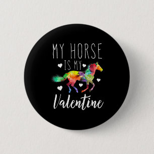 Mein Pferd ist mein Valentins-Pferdereitliebhaber  Button