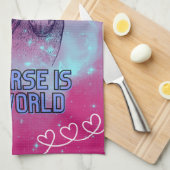 Mein Pferd ist meine Magenta Geschirrtuch (Viertel Falte)