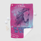 Mein Pferd ist meine Magenta Golfhandtuch (Insitu)