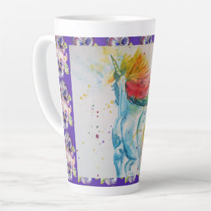 Mein Pferd Regenbogen Einhorn Wasserfarbe Latte Ta Milchtasse