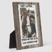 Mein Pferd versteht mich rustikales Foto Fotoplatte (Seite)