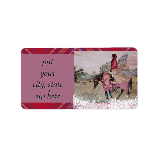 mein Pferd war Engel Rücksendeadresse Adressaufkleber (Vorne)