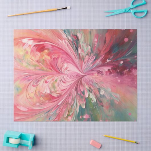 Mein Phoenixherz, wunderschöne Abstrakte Malerei Seidenpapier (Basteln)