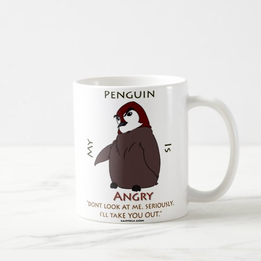 Mein Pinguin ist… Verärgert!! Kaffeetasse (Rechts)
