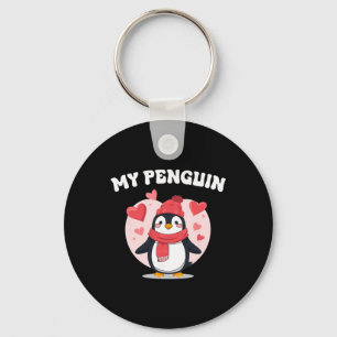 Mein Pinguin Süße Liebe Herzen Valentinstag Romanz Schlüsselanhänger