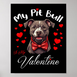 Mein Pit Bull ist mein Valentins Hund Liebhaber Va Poster