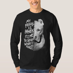 Mein Pitbull ist harmlos. Du solltest dich um mich T-Shirt