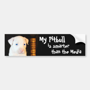 Mein Pitbull ist intelligenter als die Medien Autoaufkleber
