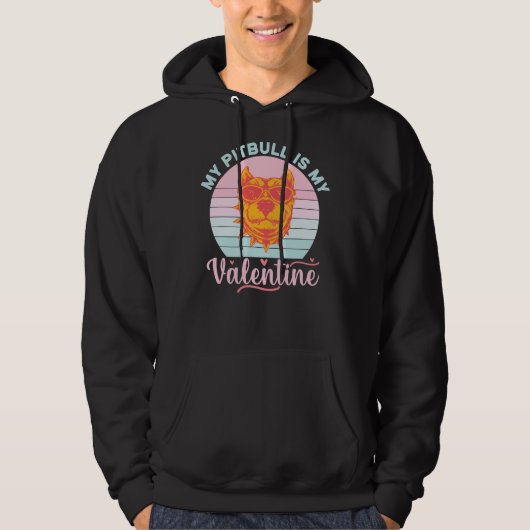 Mein Pitbull ist mein Valentinhund Lover Sibirisch Hoodie (Vorderseite)