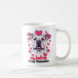 Mein Pitbull ist mein Valentinhund Niedlich Funny Kaffeetasse