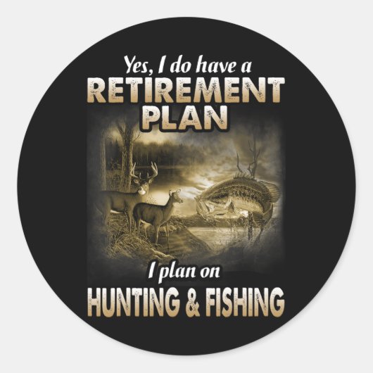 Mein Plan für die Jagd auf Jäger Großvater Runder Aufkleber (Vorderseite)