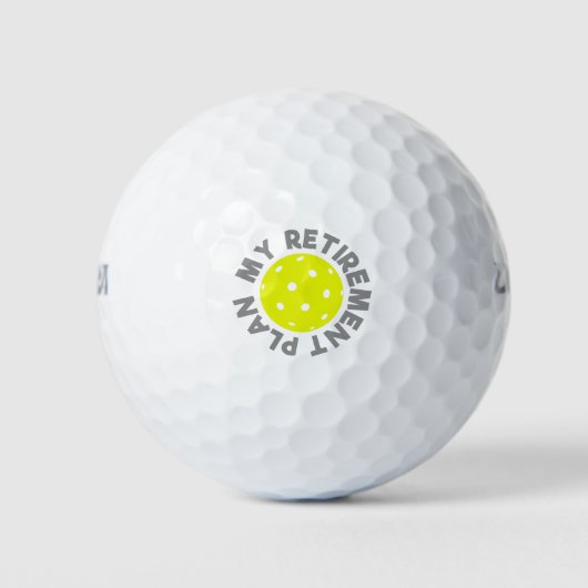 Mein Plan für die Pensionierung Pickleball-Design Golfball (Vorderseite)
