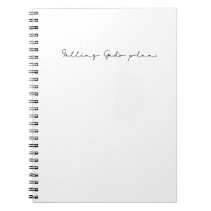 Mein Plan Gottes Plan Inspiration Kunst Evangelium Notizblock