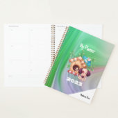 Mein Planer Niedlich Hundehaus auf Marmor mit Name (Anzeige)