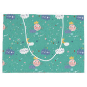 Mein Planet träumt ein großes Muster Große Geschenktüte (Rückseite)