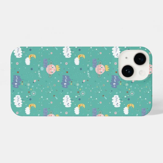 Mein Planet träumt ein großes Muster iPhone Hülle (Rückseite (Horizontal))